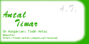 antal timar business card
