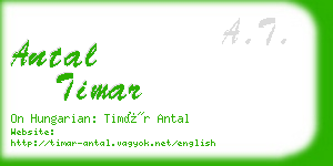 antal timar business card